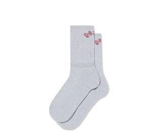 LARGE RIB SOCKS COLLEGE HEATHER GREY
