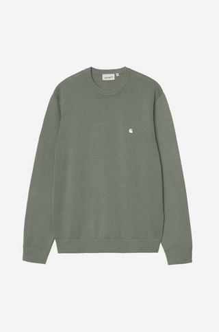 MADISON SWEATER VELVET GREEN/WHITE