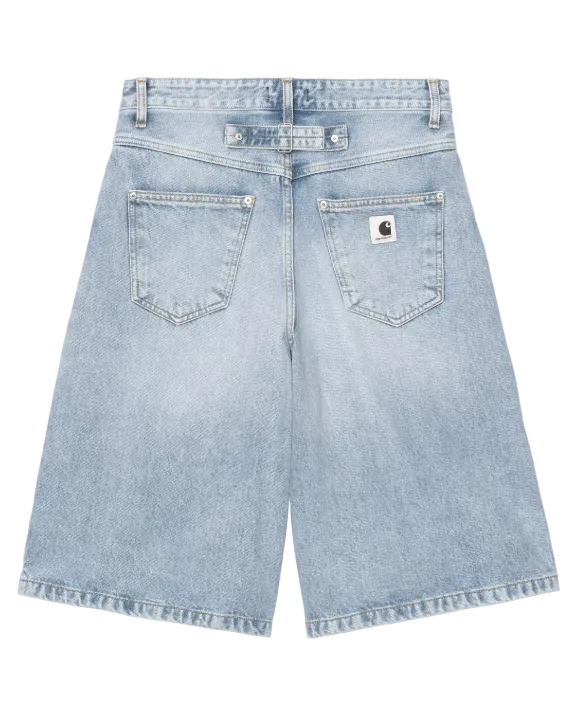 W' BELMONT SHORT BLUE HEAVY WORN BLEACHED