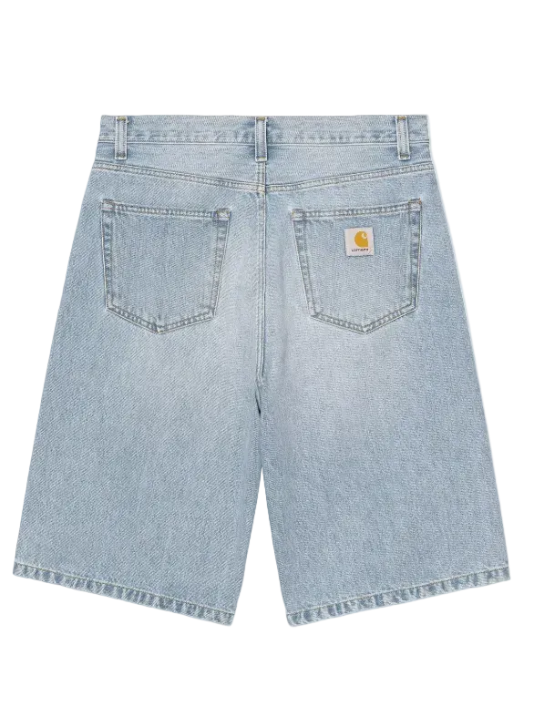 LANGDON SHORT BLUE HEAVY WORN BLEACHED