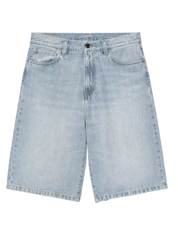 LANGDON SHORT BLUE HEAVY WORN BLEACHED