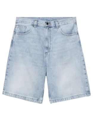 BRANDON SHORT BLUE HEAVY WORN BLEACHED