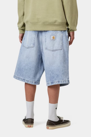 BRANDON SHORT BLUE HEAVY WORN BLEACHED