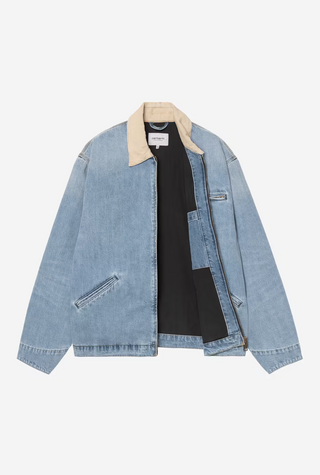 OG DETROIT JACKET BLUE/DUSTY H BROWN BURST WASHED