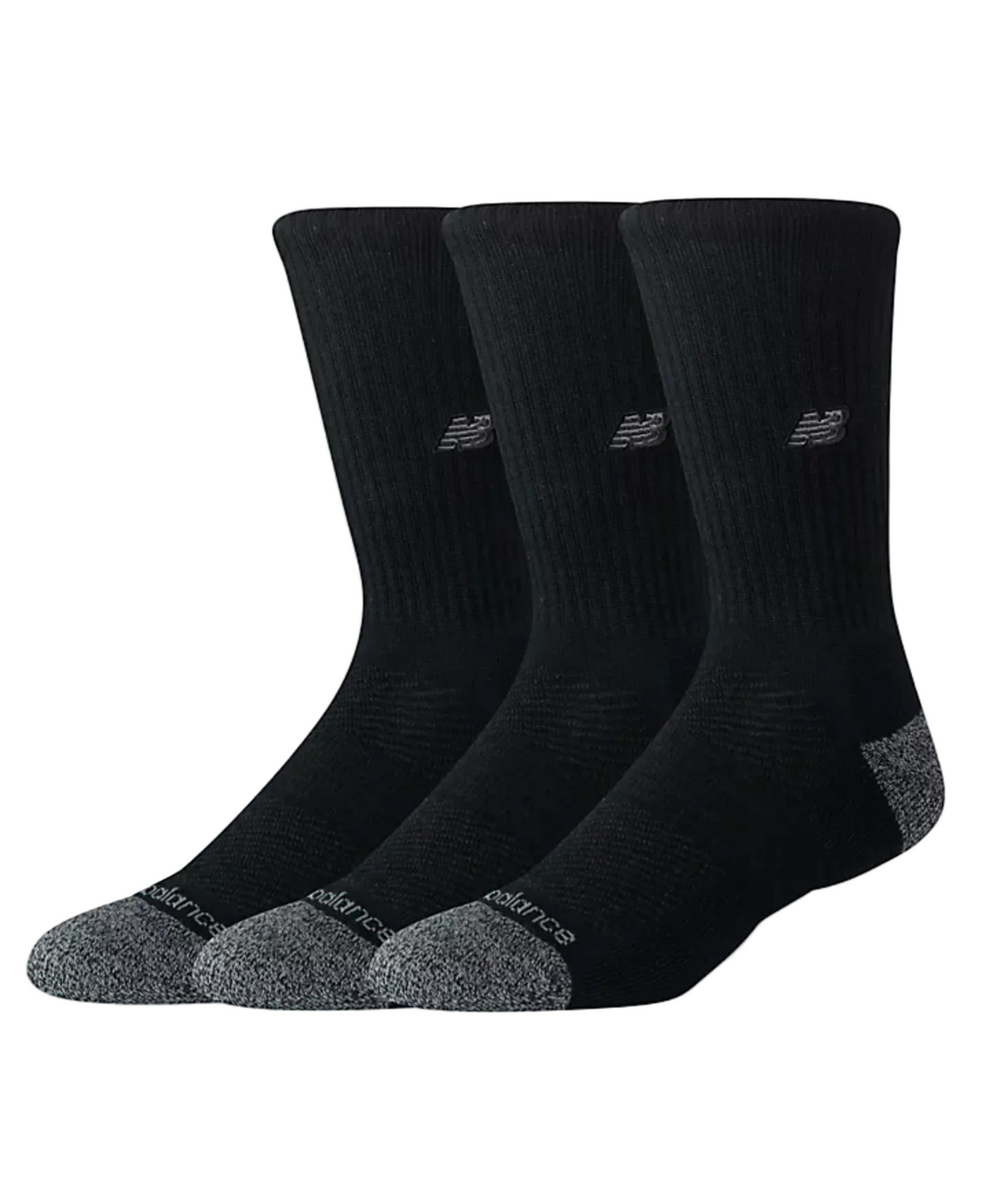 ACTIVE PREMIUM CREW 3 PACK BLACK