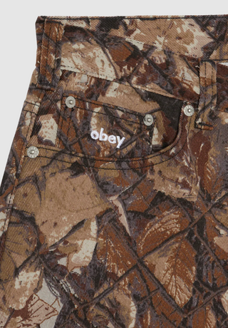 BIGWIG BAGGY DENIM SHORT FENCE CAMO