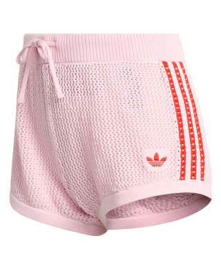 CROCHET SHORTS CLEAR PINK/RED