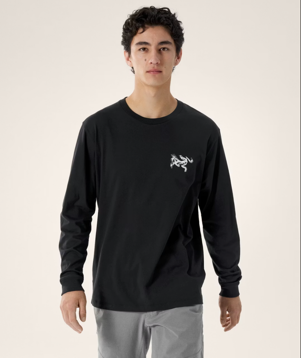 KRAGG BIRD TILE L/S BLACK/ARCTIC SILK