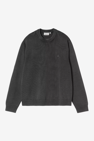 KORI SWEATER BLACK GARMENT DYED