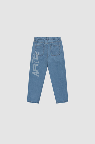 STENCIL UNIFORM DENIM PANTS BLEACH