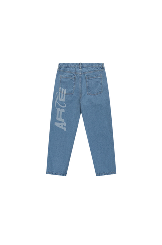 STENCIL UNIFORM DENIM PANTS BLEACH