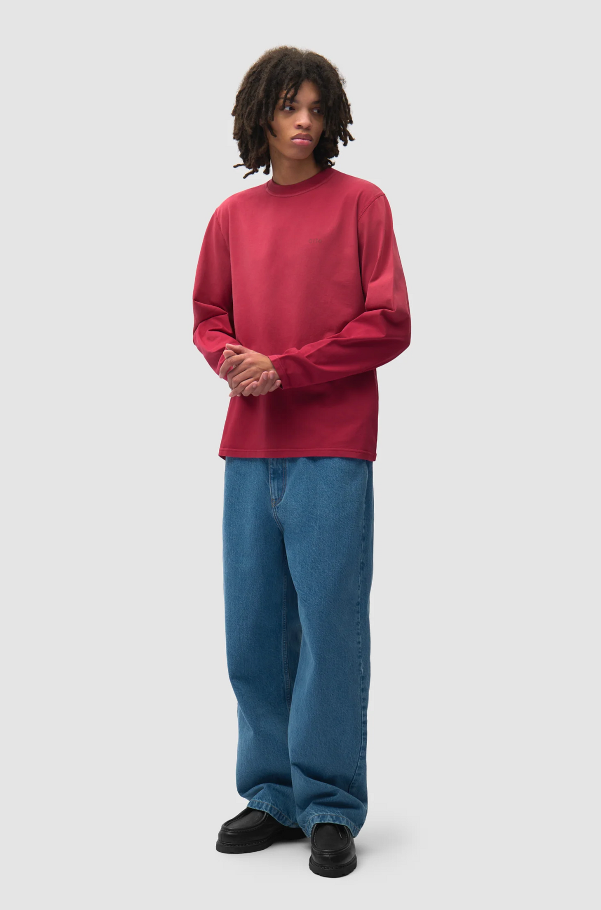 STENCIL UNIFORM DENIM PANTS BLEACH