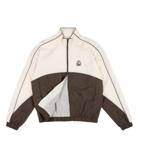 NEW PATCHED TRACKSUIT JACKET BROWN/ECRU