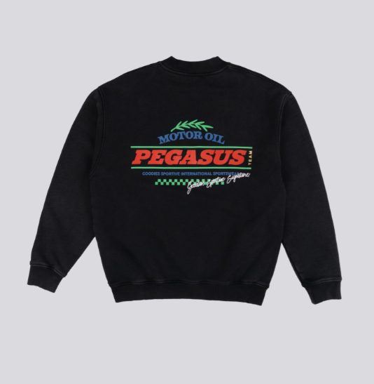MOTOR OIL BLACK CREWNECK BLACK