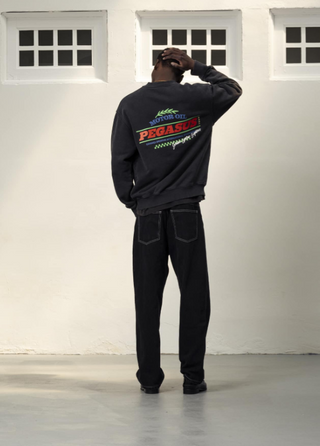 MOTOR OIL BLACK CREWNECK BLACK