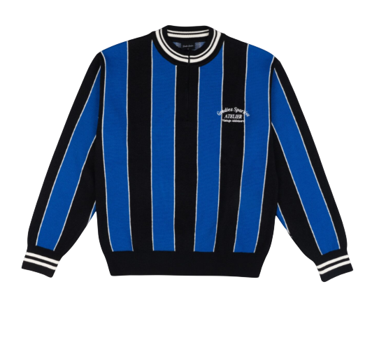KNITTED CYCLING POLO BLUE/BLACK