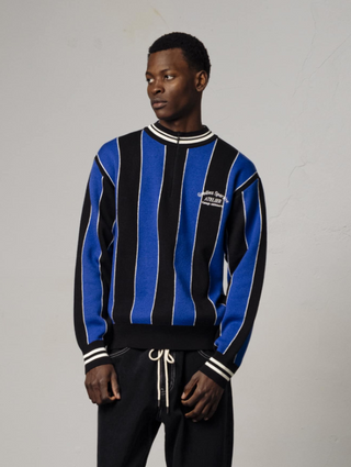 KNITTED CYCLING POLO BLUE/BLACK