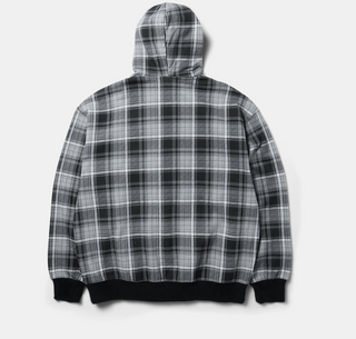 ARCH PLAID FZ HEAVYWEIGHT HOODIE BLACK
