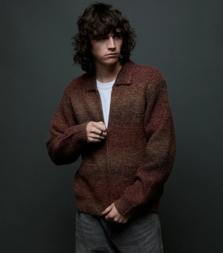 ANTON GRADIENT CARDIGAN BROWN