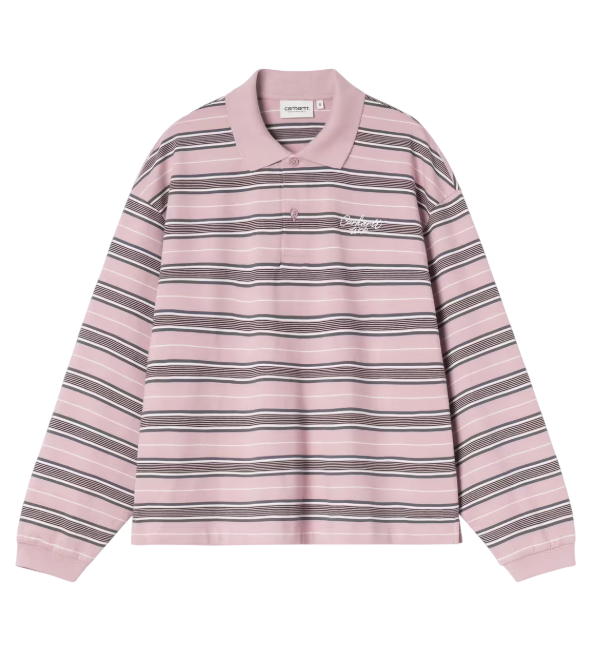W' L/S BRONSON POLO PINK