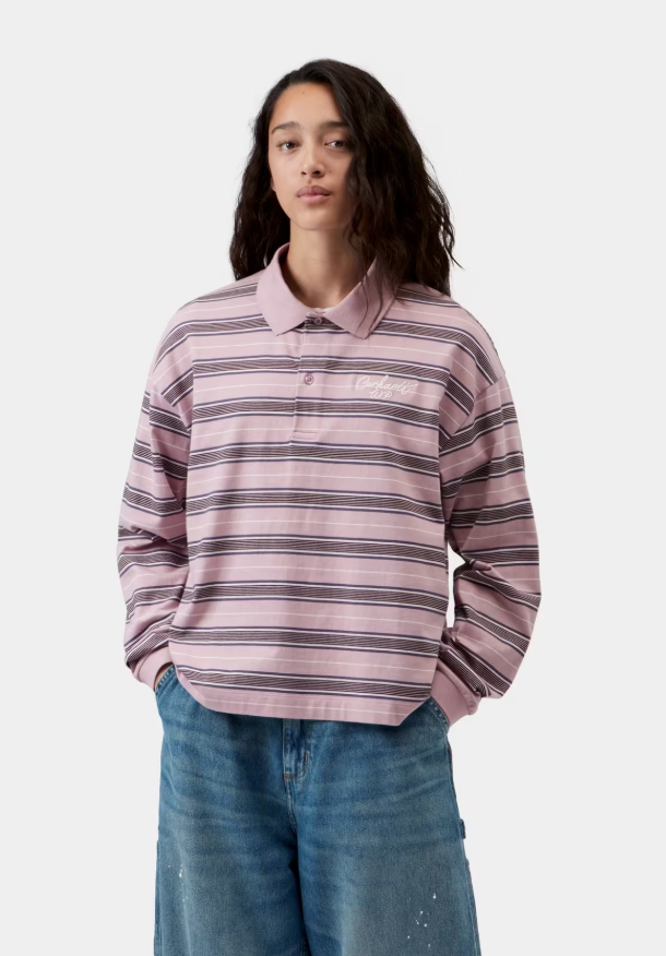 W' L/S BRONSON POLO PINK