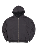 SCRIPT REVERSIBLE ZIP HOODIE BLACK/TARTAN