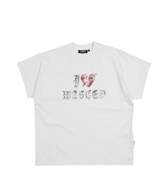 I LOVE WASTED SLEAZE TEE WHITE