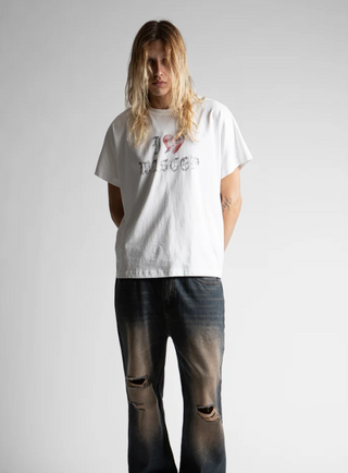 I LOVE WASTED SLEAZE TEE WHITE