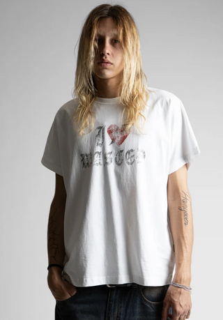I LOVE WASTED SLEAZE TEE WHITE