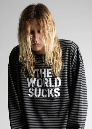 WORL SUCKS LONGSLEEVE BLACK