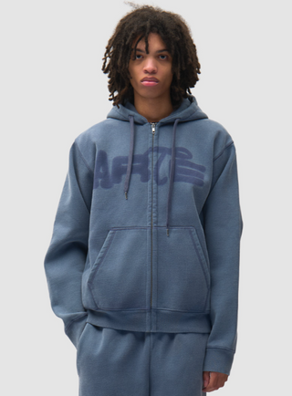 STENCIL SUNFADE ZIP HOODIE NAVY