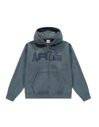 STENCIL SUNFADE ZIP HOODIE NAVY