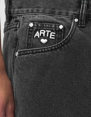 COR UNIFORM DENIM PANTS BLACK