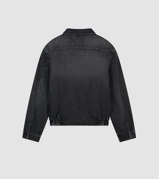 WASHED DENIM CLASSIC JACKET BLACK