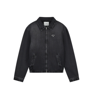 WASHED DENIM CLASSIC JACKET BLACK