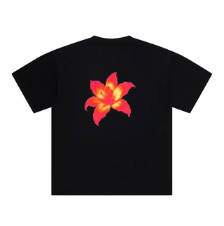 PIXEL BLOOM TEE BLACK