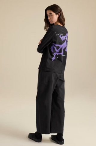 KRAGG COTTON SINCE 1989 CREW LS W BLACK/VIOLECTRIC