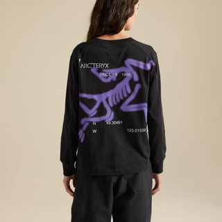 KRAGG COTTON SINCE 1989 CREW LS W BLACK/VIOLECTRIC