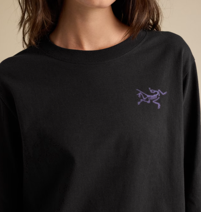 KRAGG COTTON SINCE 1989 CREW LS W BLACK/VIOLECTRIC