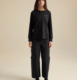 KRAGG COTTON SINCE 1989 CREW LS W BLACK/VIOLECTRIC