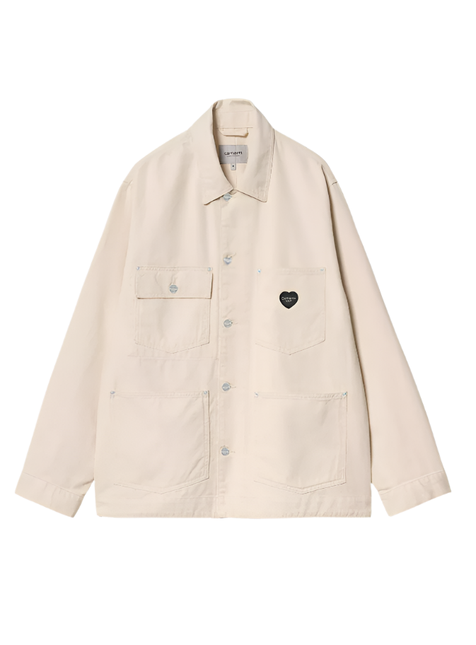 DREWE CHORE COAT NATURAL RINSED