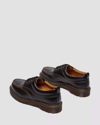 LOWELL LEATHER MOC TOE BLACK ANALINE