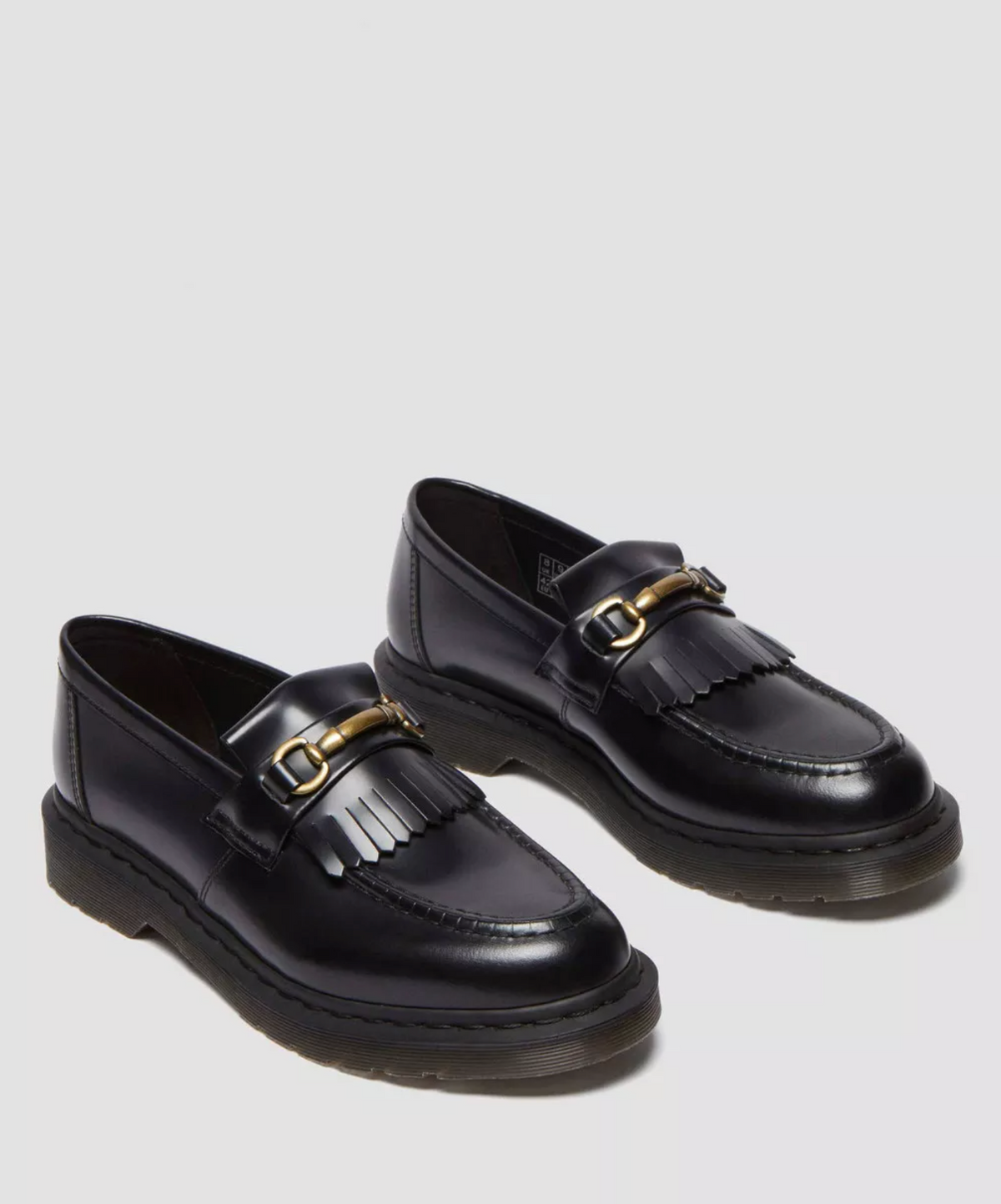 ADRIAN SNAFFLE SMOOTH LEATHER TASSEL LOAFERS BLACK