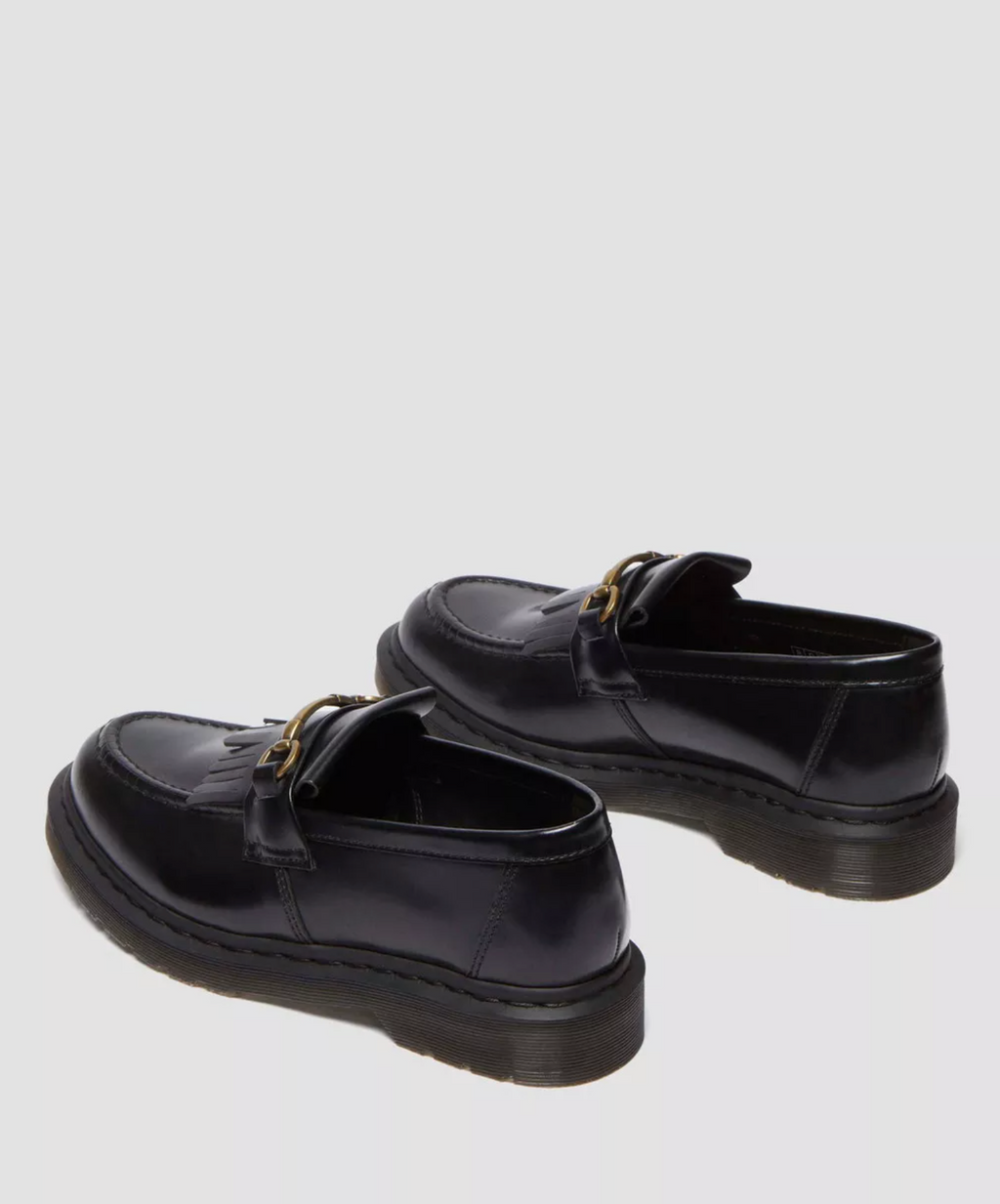 ADRIAN SNAFFLE SMOOTH LEATHER TASSEL LOAFERS BLACK
