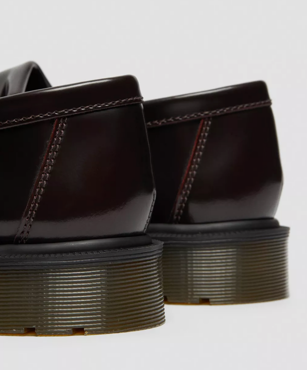 ADRIAN ARCADIA LEATHER TASSEL LOAFERS CHERRY RED