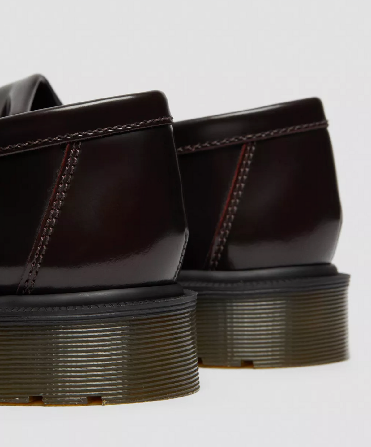 ADRIAN ARCADIA LEATHER TASSEL LOAFERS CHERRY RED