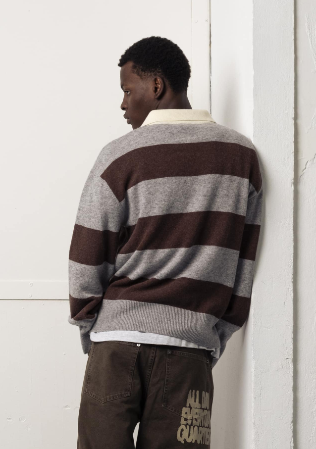 SHITAKE POLO BROWN/GREY