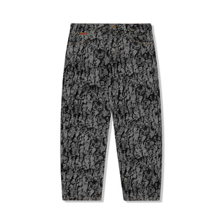 BARK CAMO DENIM JEANS  BLACK