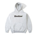 SATIN APPLIQUE HOODIE ASH