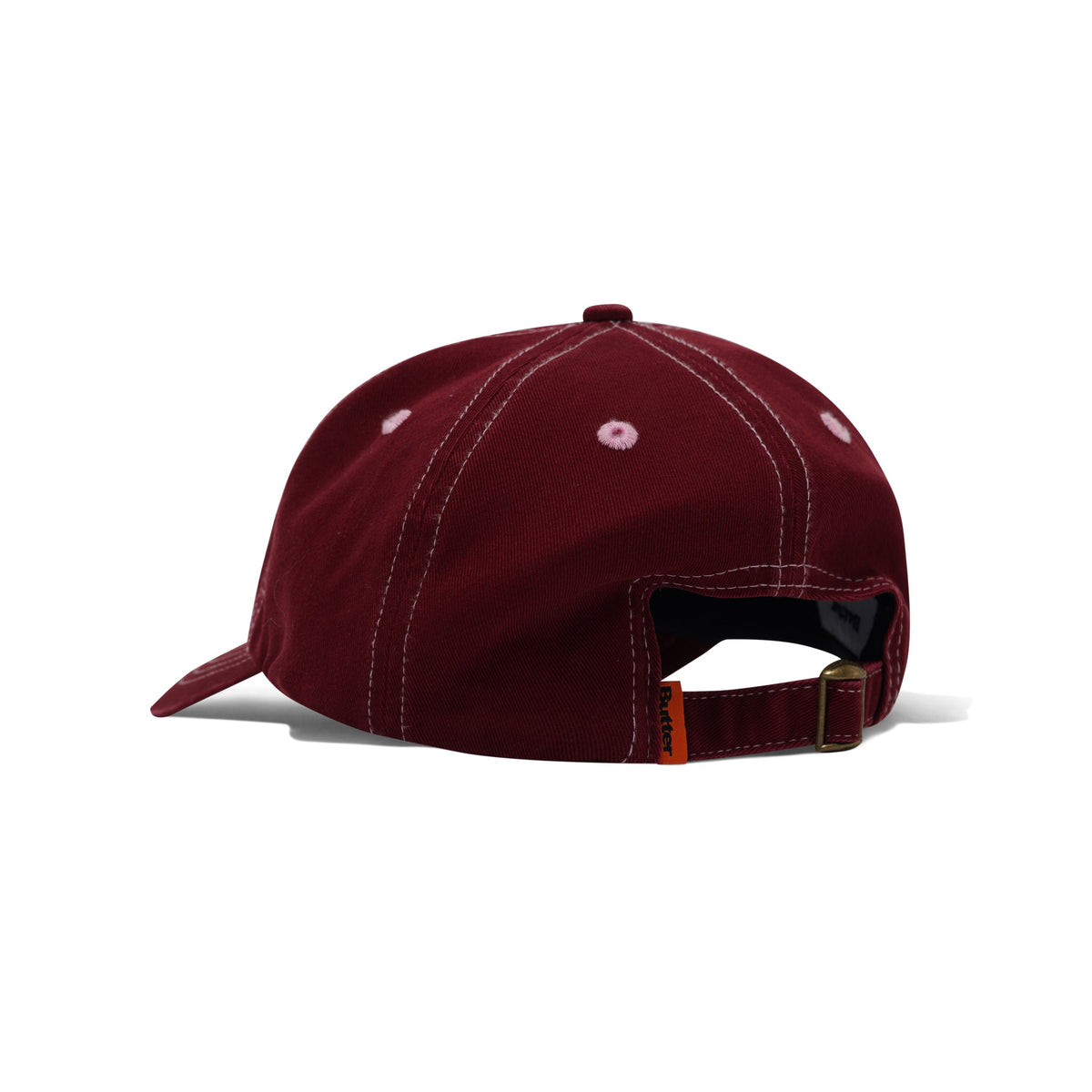 ROUNDED LOGO 6 PANEL CAP WASHED MAROON